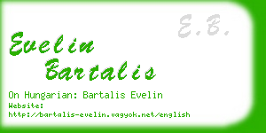 evelin bartalis business card